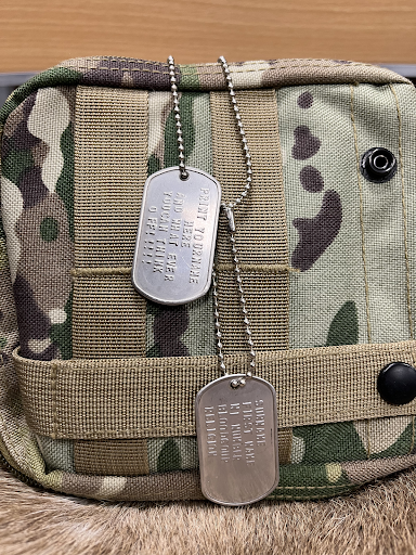 Just Landed, Custom Printed US Army Style Dog tags: A unique gift idea