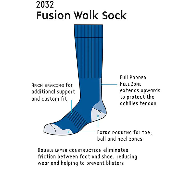 1000 Mile Fusion Merino Wool Double Layer Walking Sock