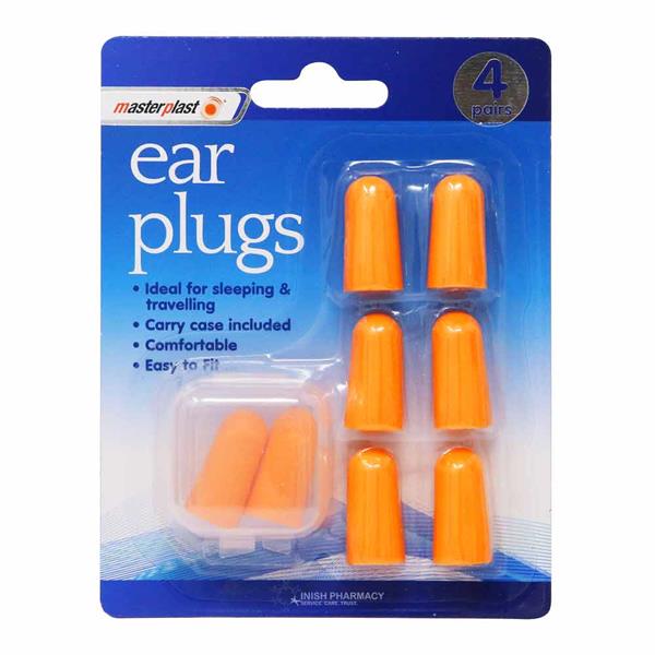 4 Pack Ear Plugs with Carry Case