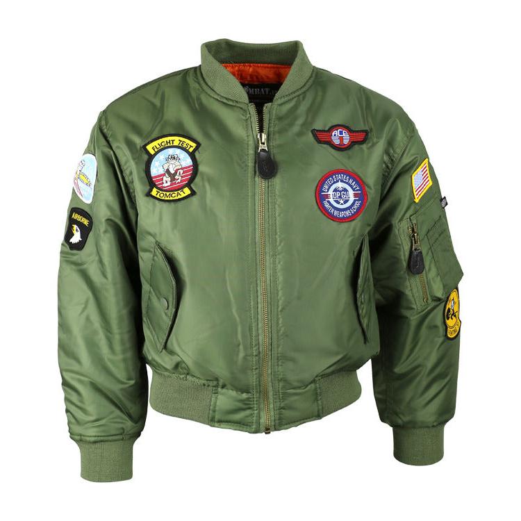 Kids MA1 Jacket - Olive Green