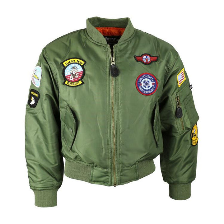 Kids MA1 Jacket - Olive Green