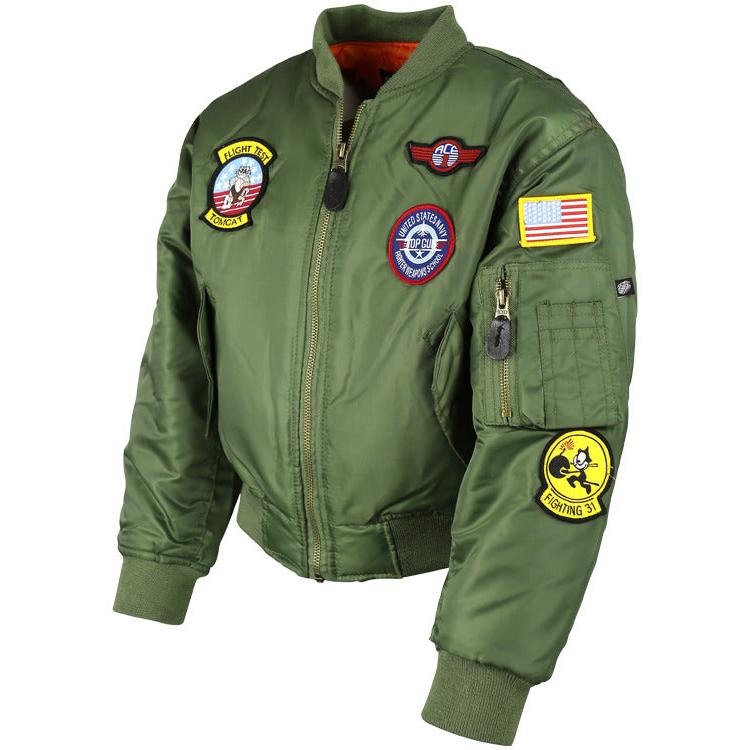Kids MA1 Jacket - Olive Green