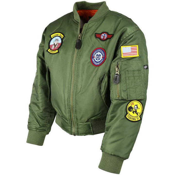 Kids MA1 Jacket - Olive Green
