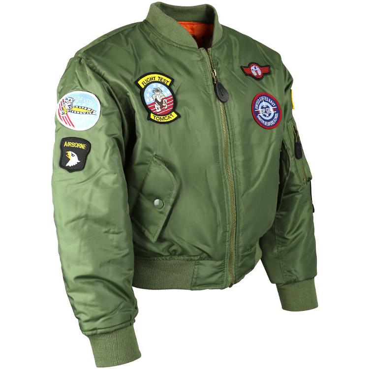 Kids MA1 Jacket - Olive Green