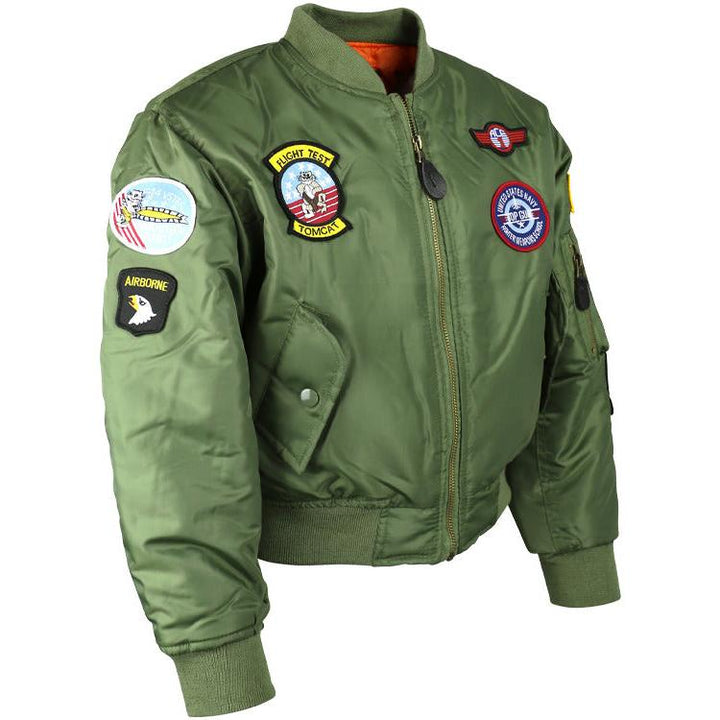 Kids MA1 Jacket - Olive Green