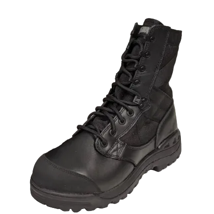 Leather Boot Army Safety Boots Military Boots Black Steel Toed Boots Warrior Safety Boots Genuine Leather  Steel Toe – Black Hammer