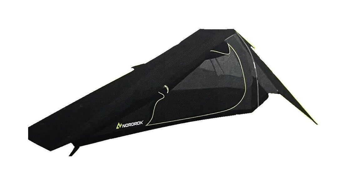 Black one person tent with mesh side panels