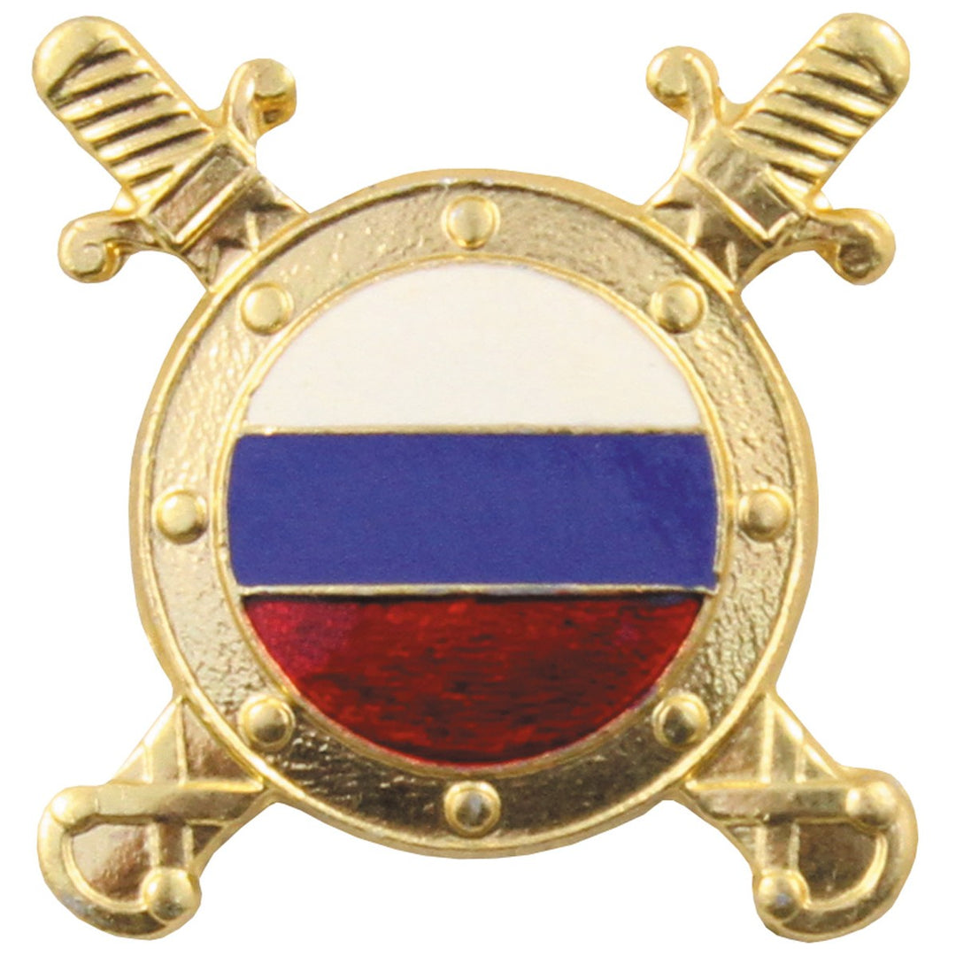Russian 3 colour flag Cap Badge Genuine Like new