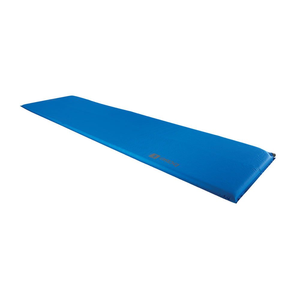 long blue inflated mat