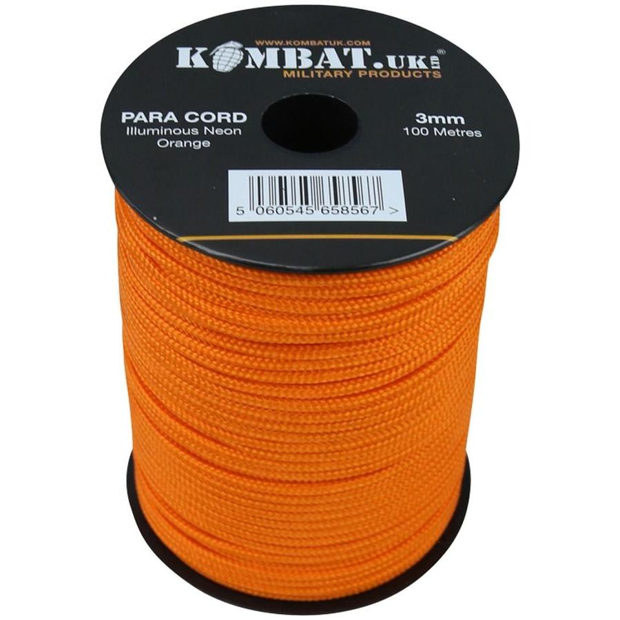 ParaCord on reel - 100m Neon Orange