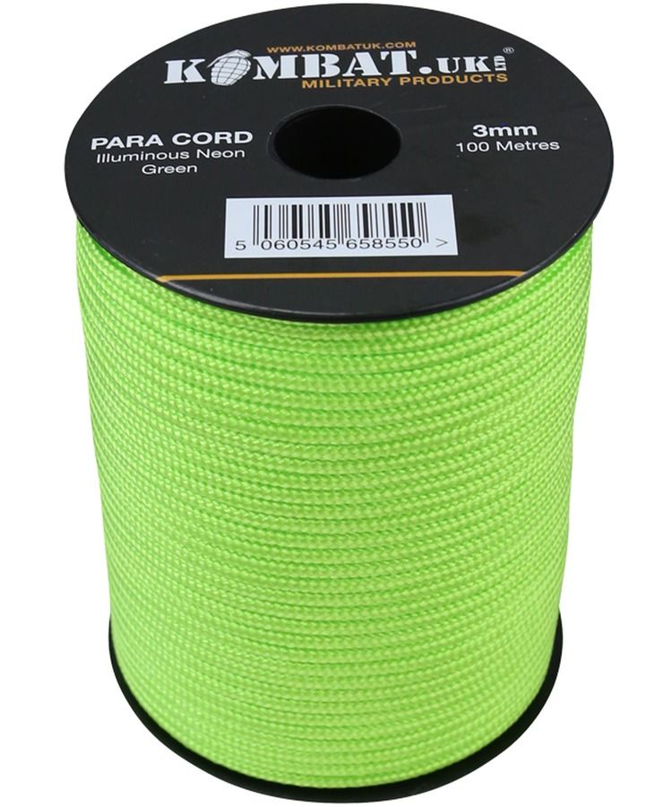 ParaCord on reel - 100m Neon Yellow/Green