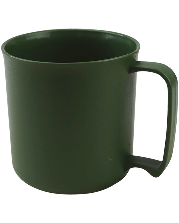Plastic Olive Green Cadet Mug Cup