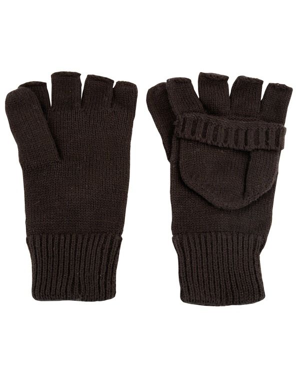 Wool Shooter Mitts - Black