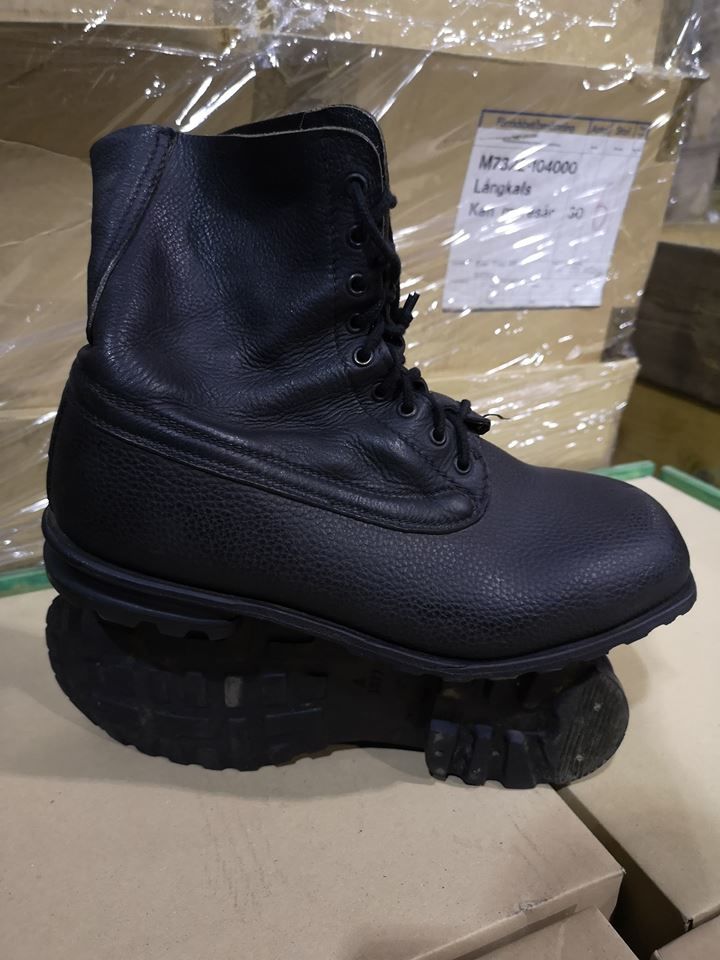 Swedish Army Marching Boots Black