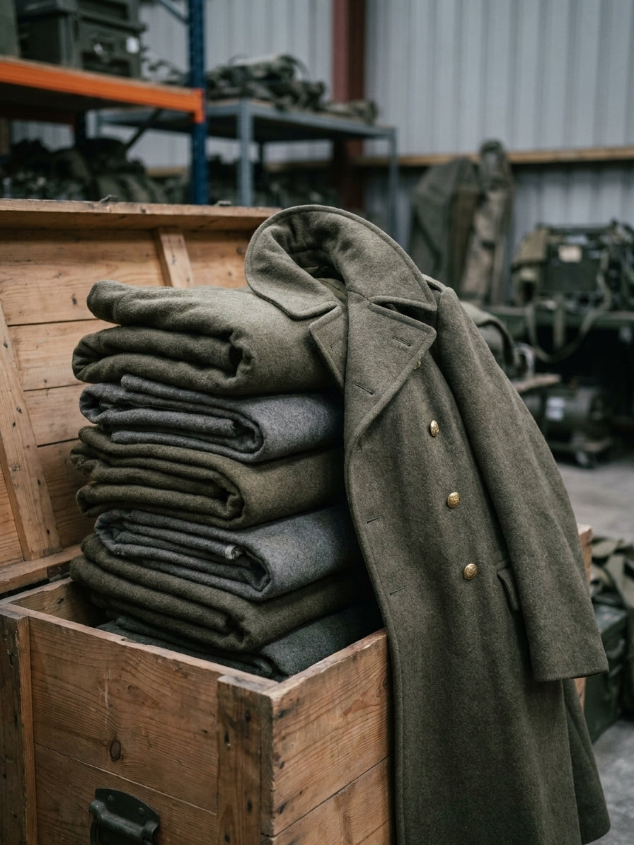 Military surplus greatcoats for cold weather commuting