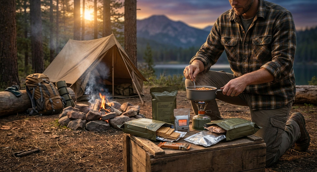 Army ration packs for weekend camping trips