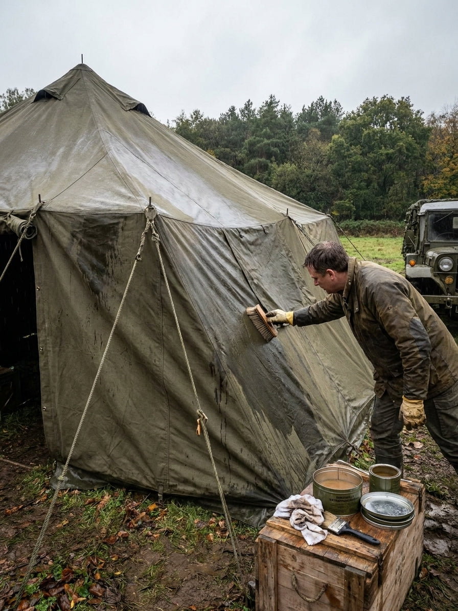 How to waterproof a canvas military tent