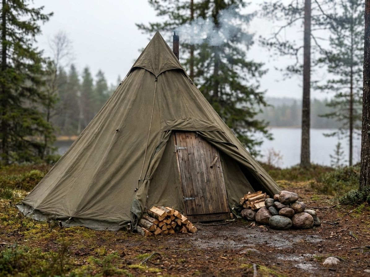 Lavvu tipis for wood-fired sauna and wellness businesses