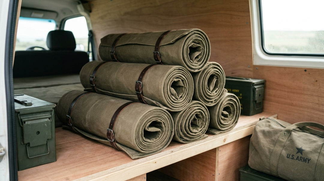 Military surplus sleeping mats for van life and campervans