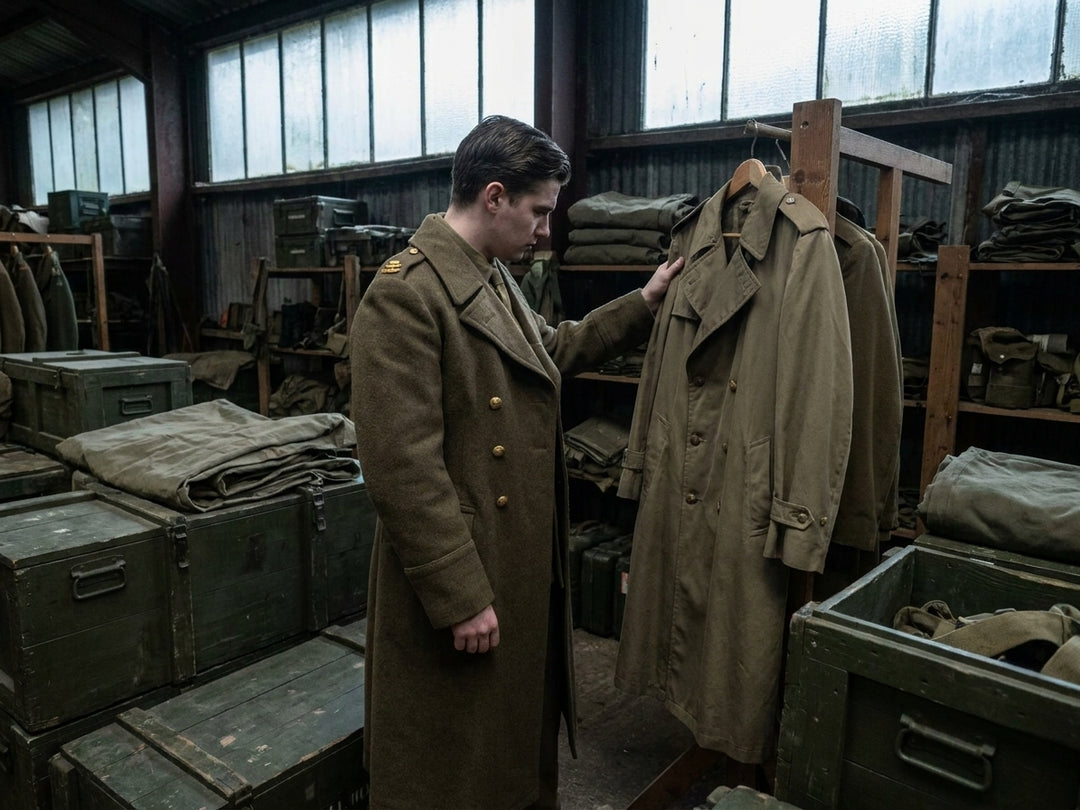 Military trench coats for reenactment and vintage fashion