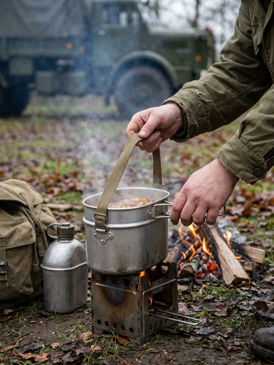 How to use a military mess tin for camp cooking