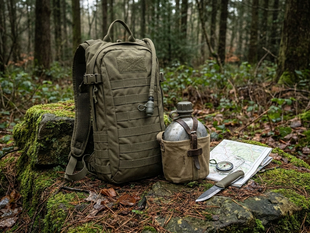 Military hydration systems for hiking and bushcraft