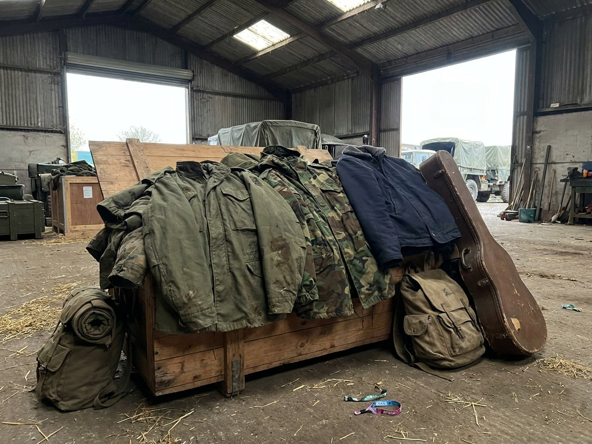 Military surplus jackets for festival and gig season