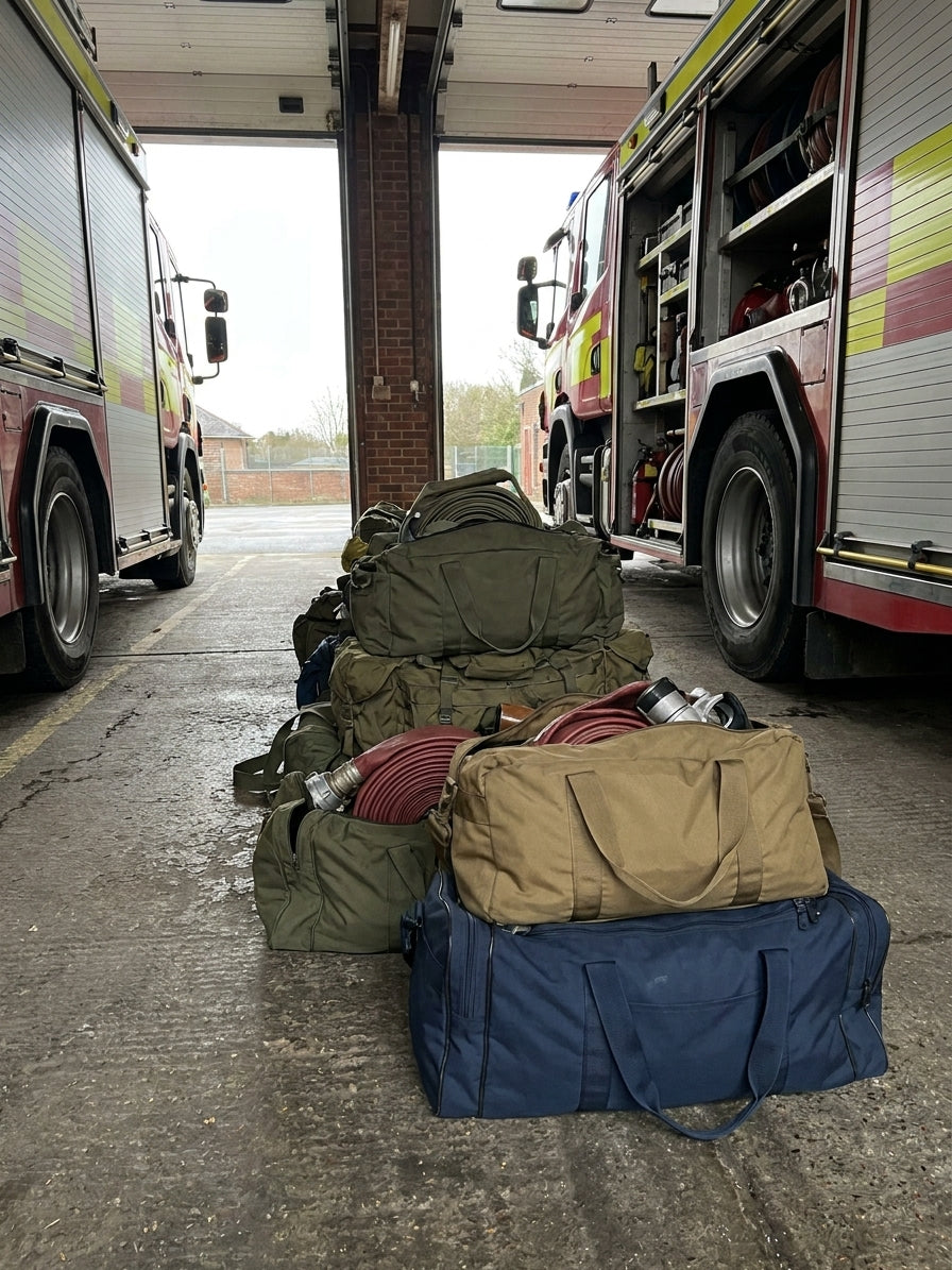 Military holdalls for fire service and blue light kit bags