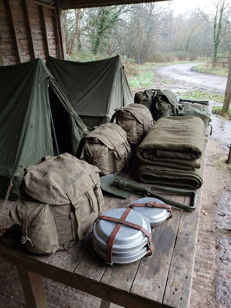 Army surplus gear for outdoor education