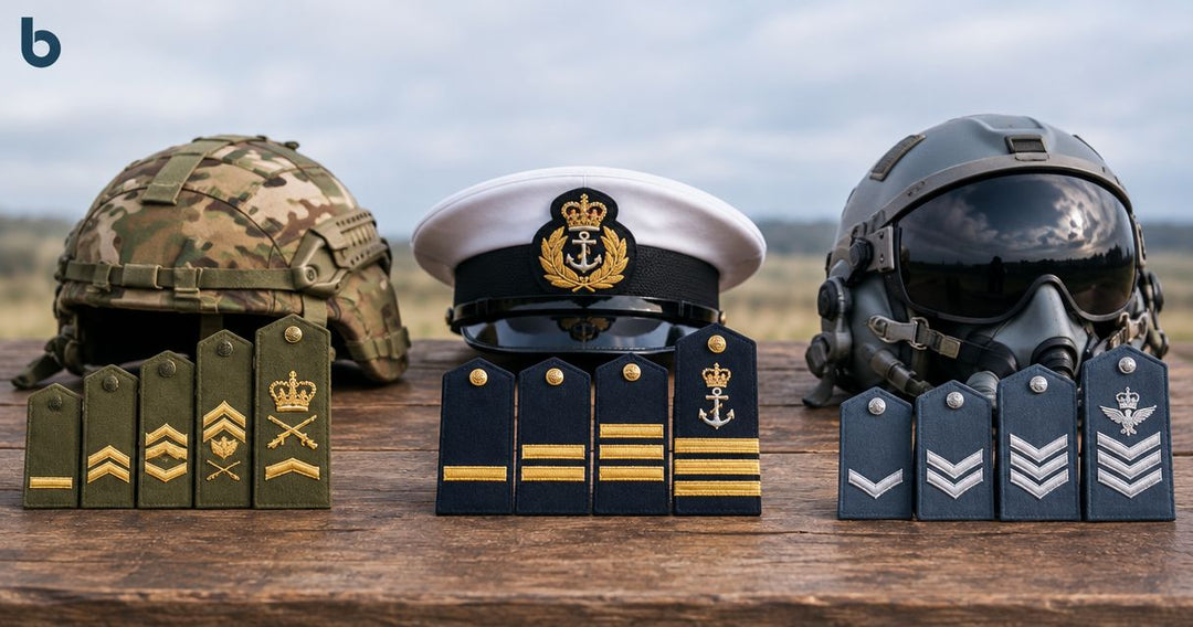 Cadet rank badge chart: Army vs Sea vs Air 2026