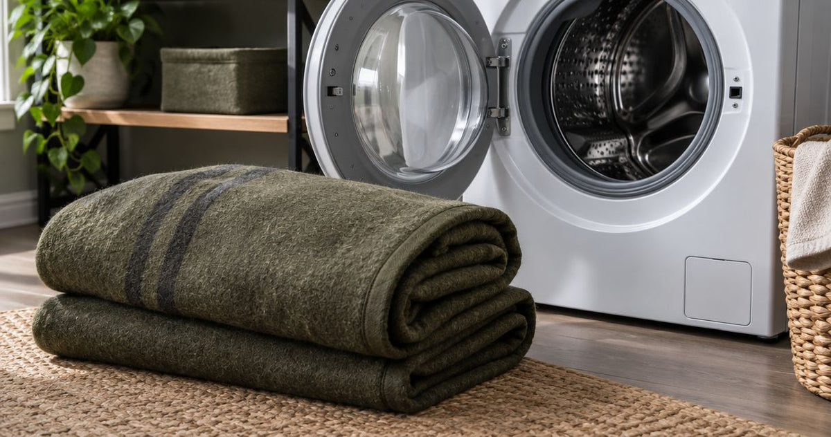 Can you wash a wool military blanket in a washing machine?
