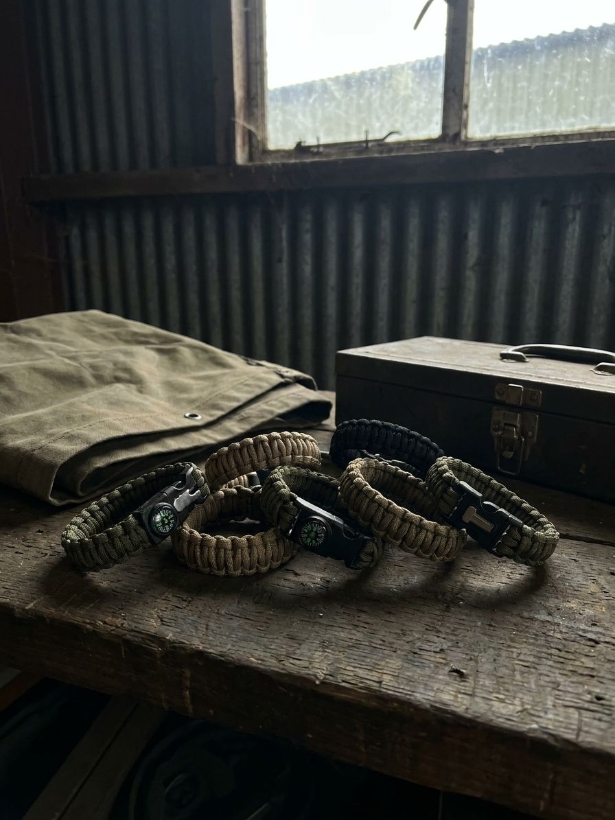 Paracord survival bracelets for everyday carry