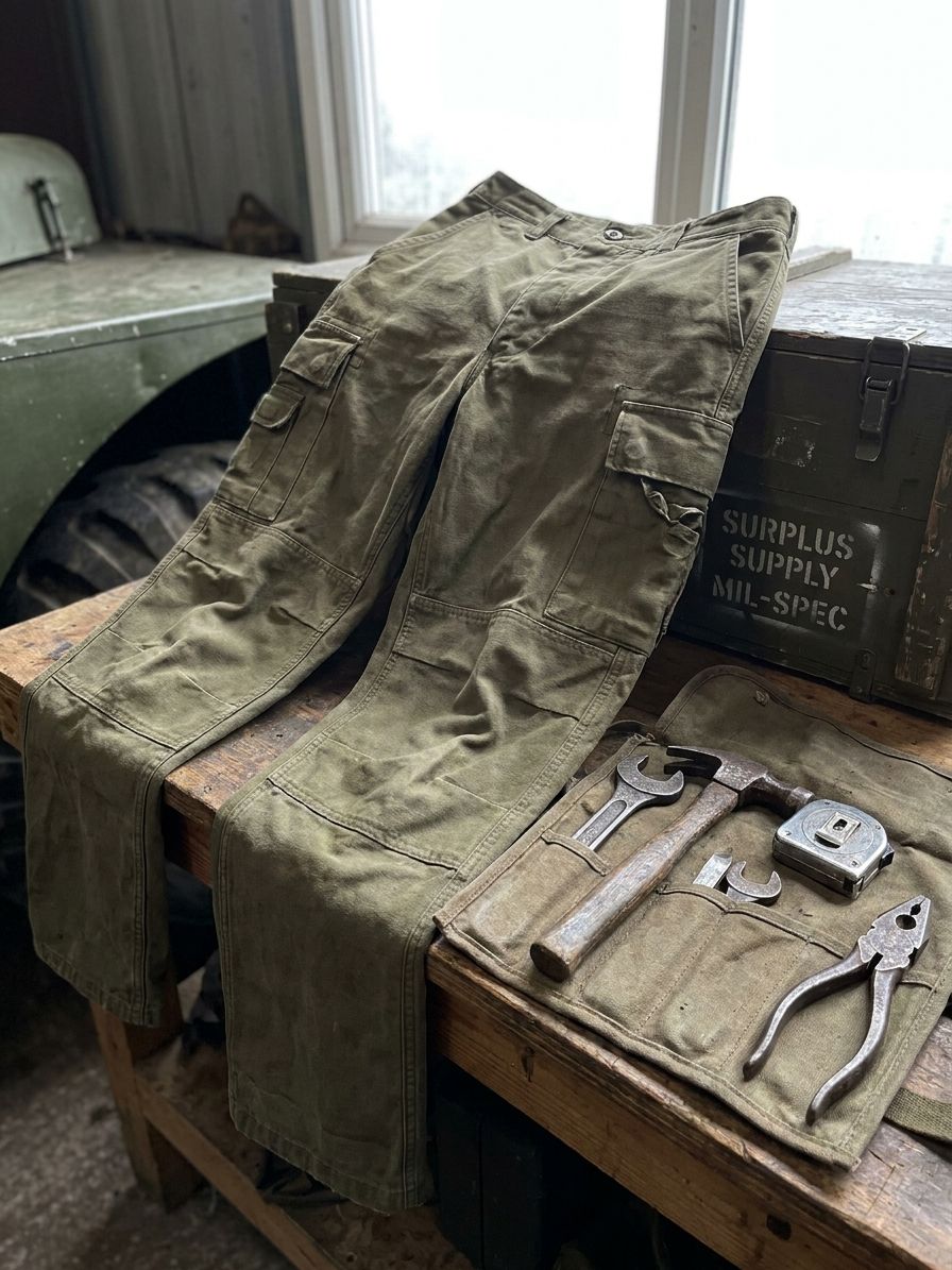 Army surplus trousers for tradespeople