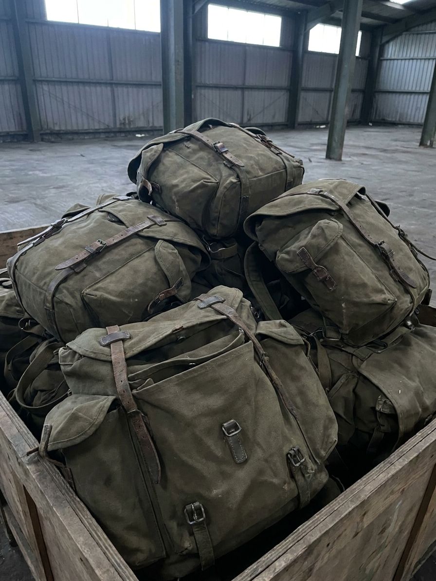 Military surplus rucksacks for security work