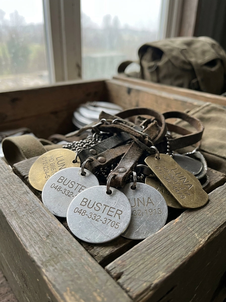 Custom dog tags for pet identification