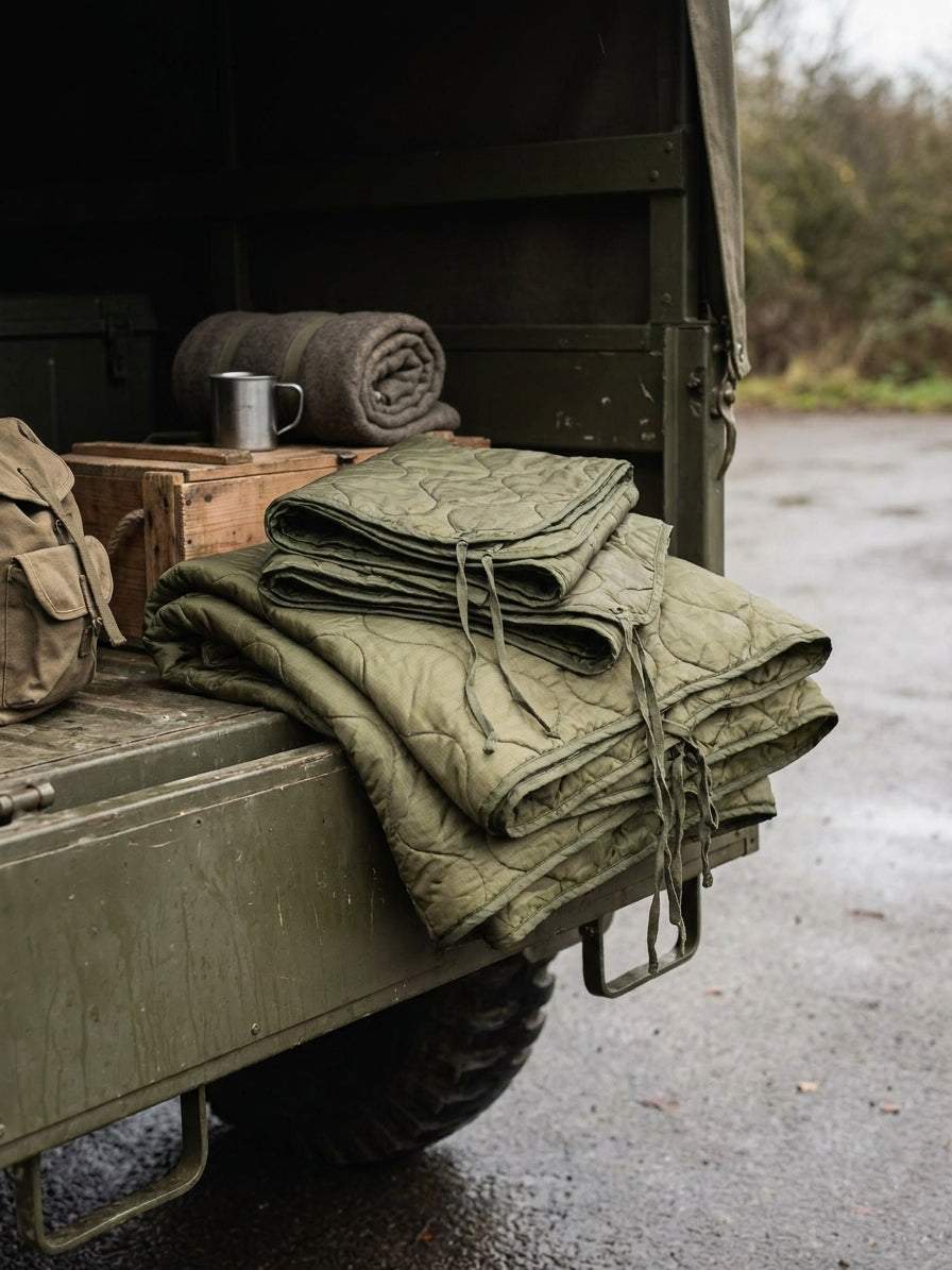 Poncho liners for camping and vehicle overlanding