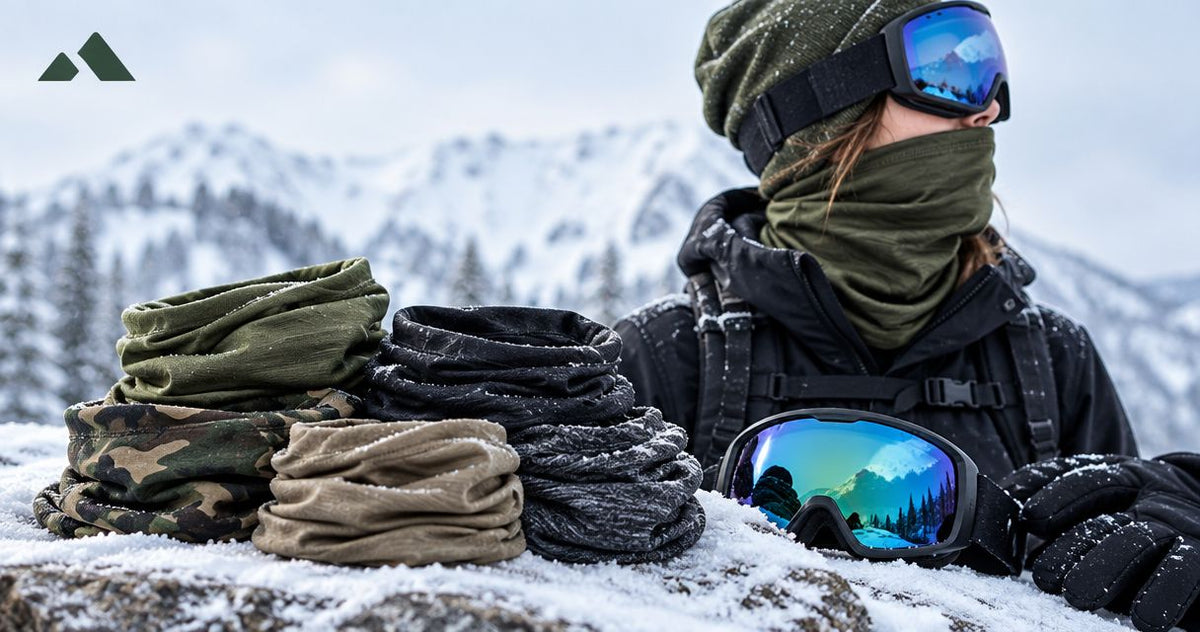 Military neck buffs for skiing and winter sports