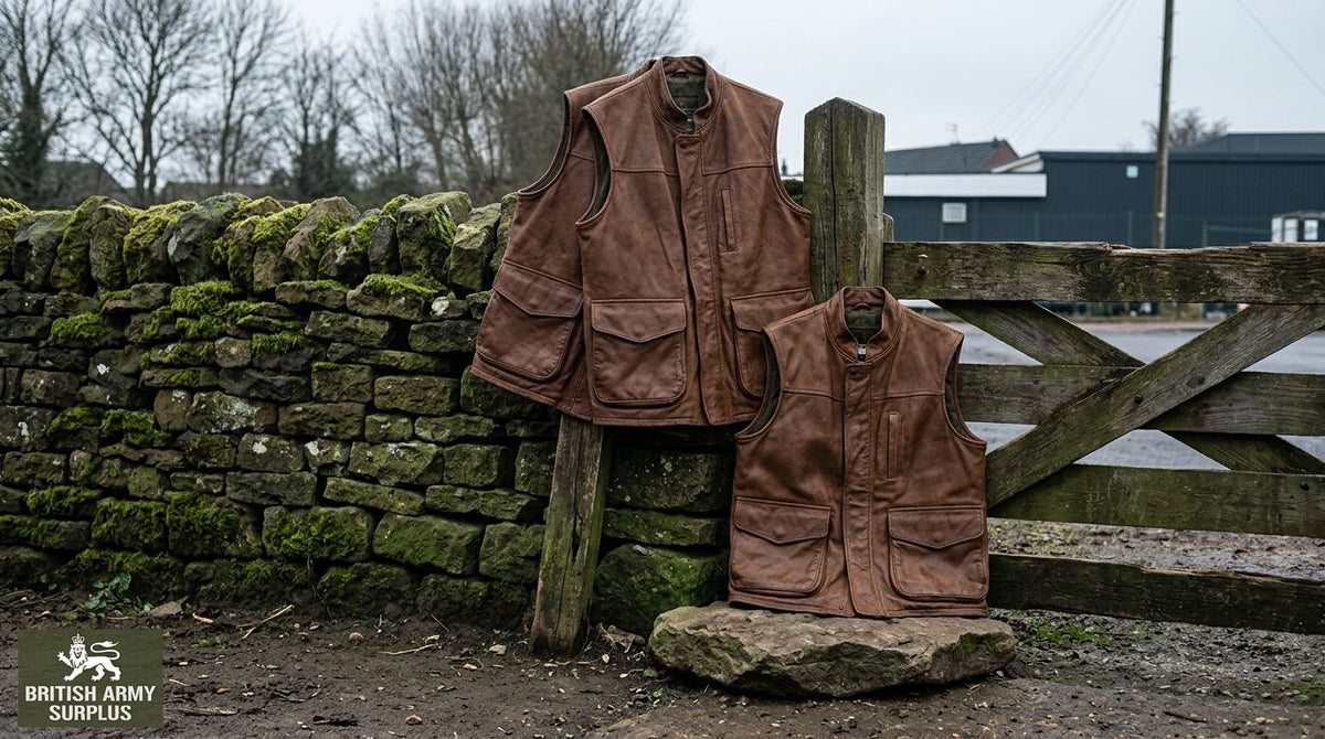 British army leather jerkins for country and outdoor wear