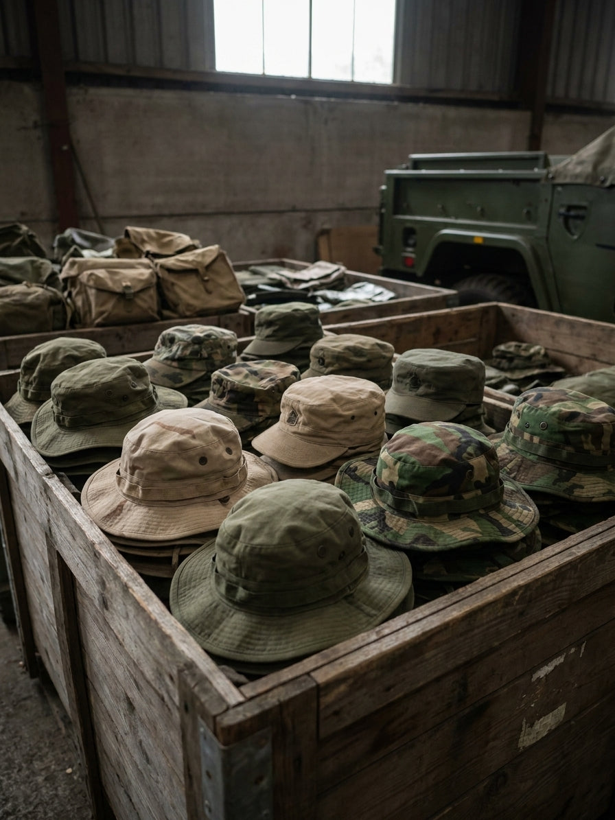 Military surplus hats and caps for sun protection