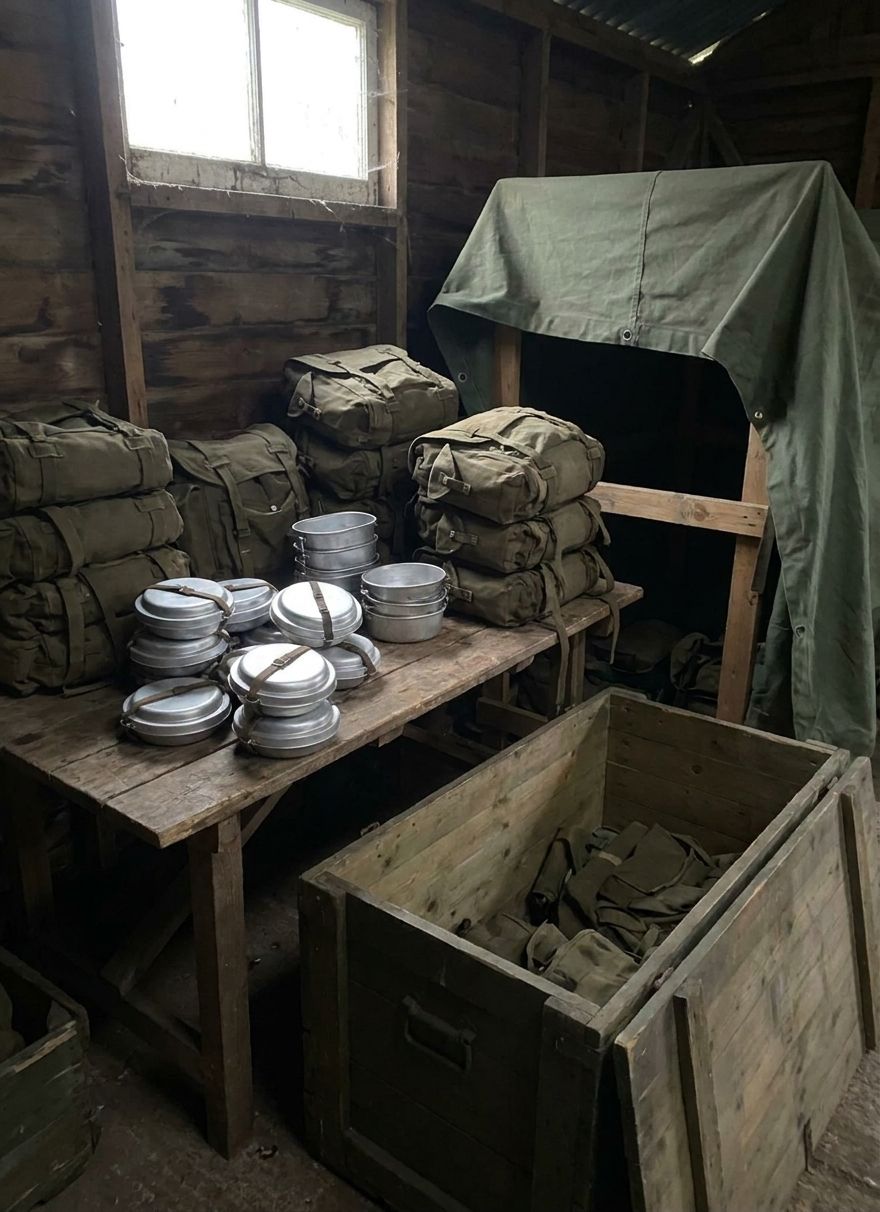 Military surplus gear for outdoor education