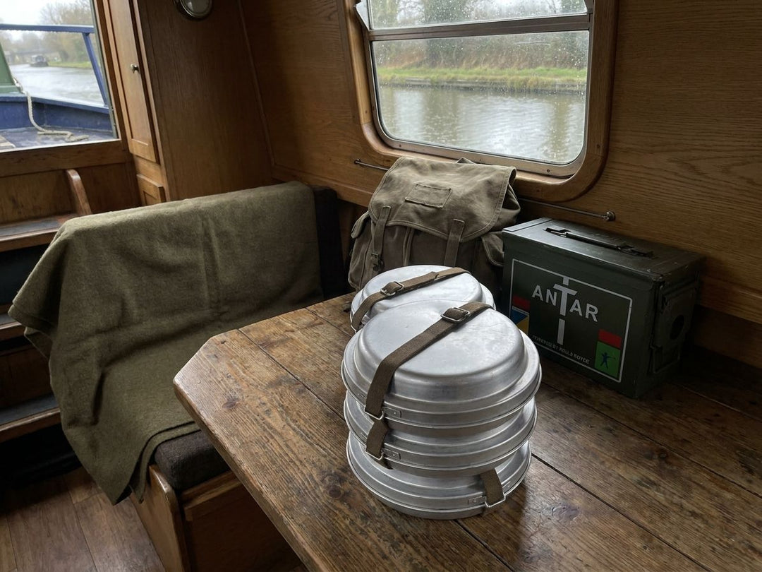 Military surplus kit for narrowboat and canal boat living