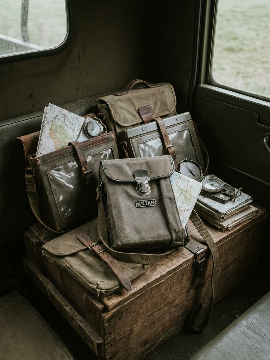 Military map cases for navigation and orienteering