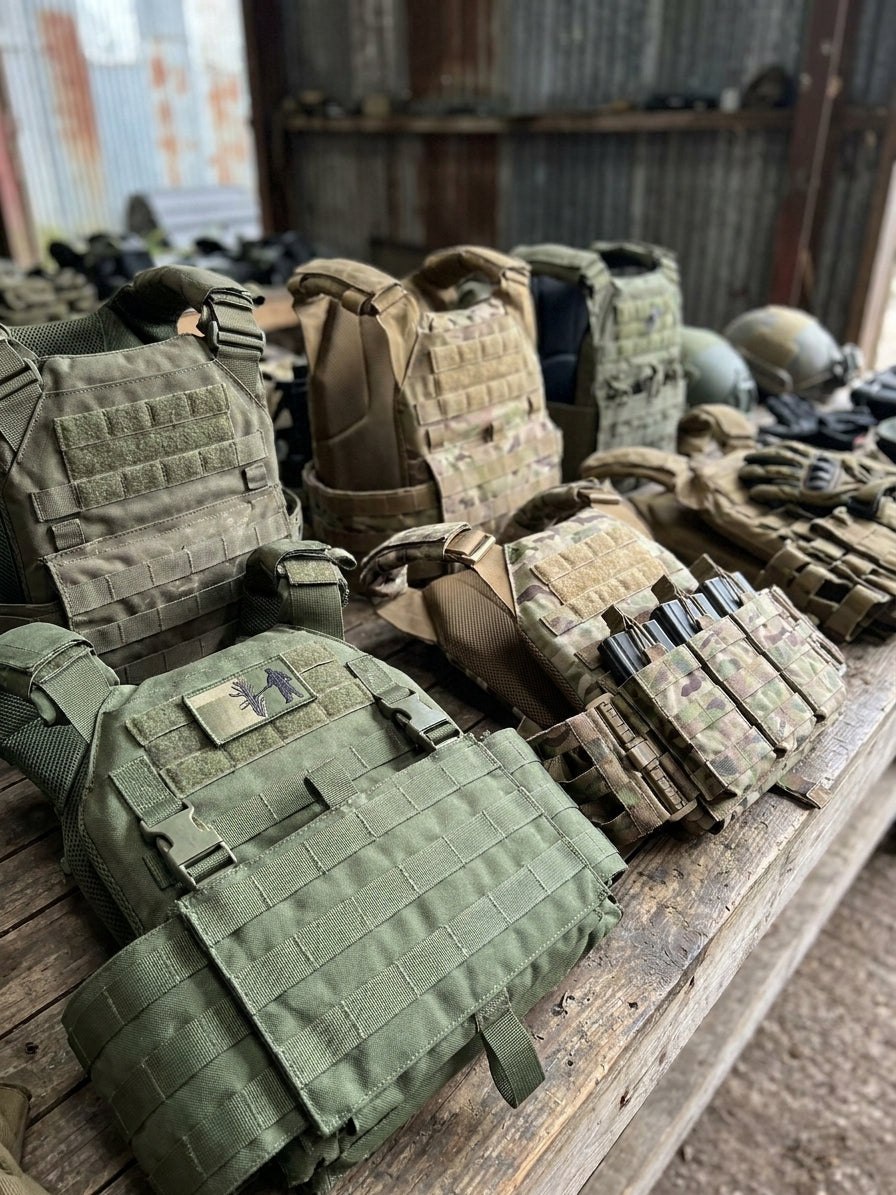 Plate carriers for airsoft and tactical training