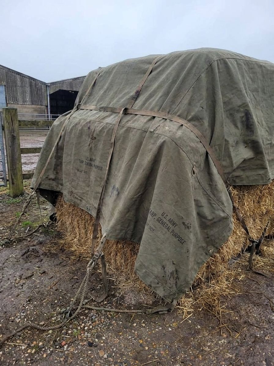 Military surplus tarps for farming
