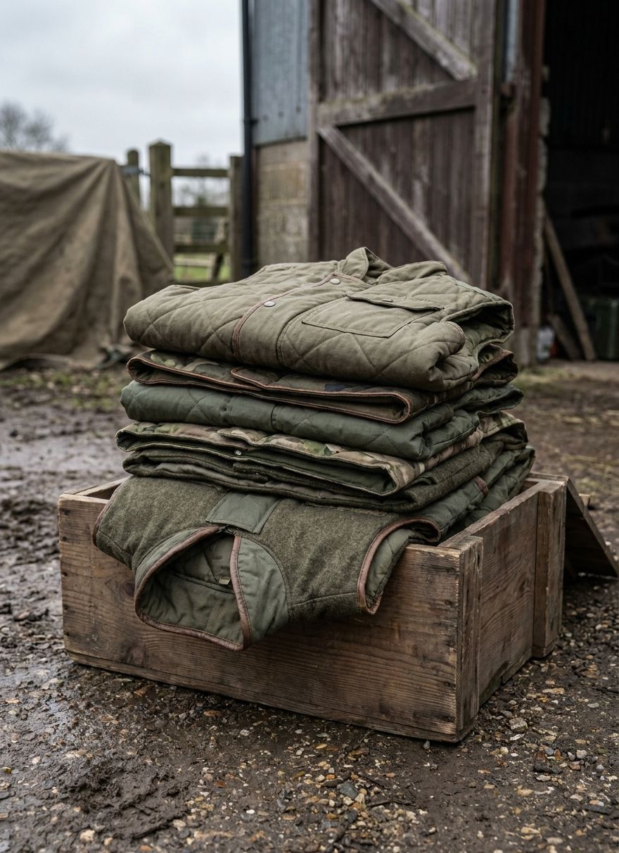 Military gilets and body warmers for country pursuits