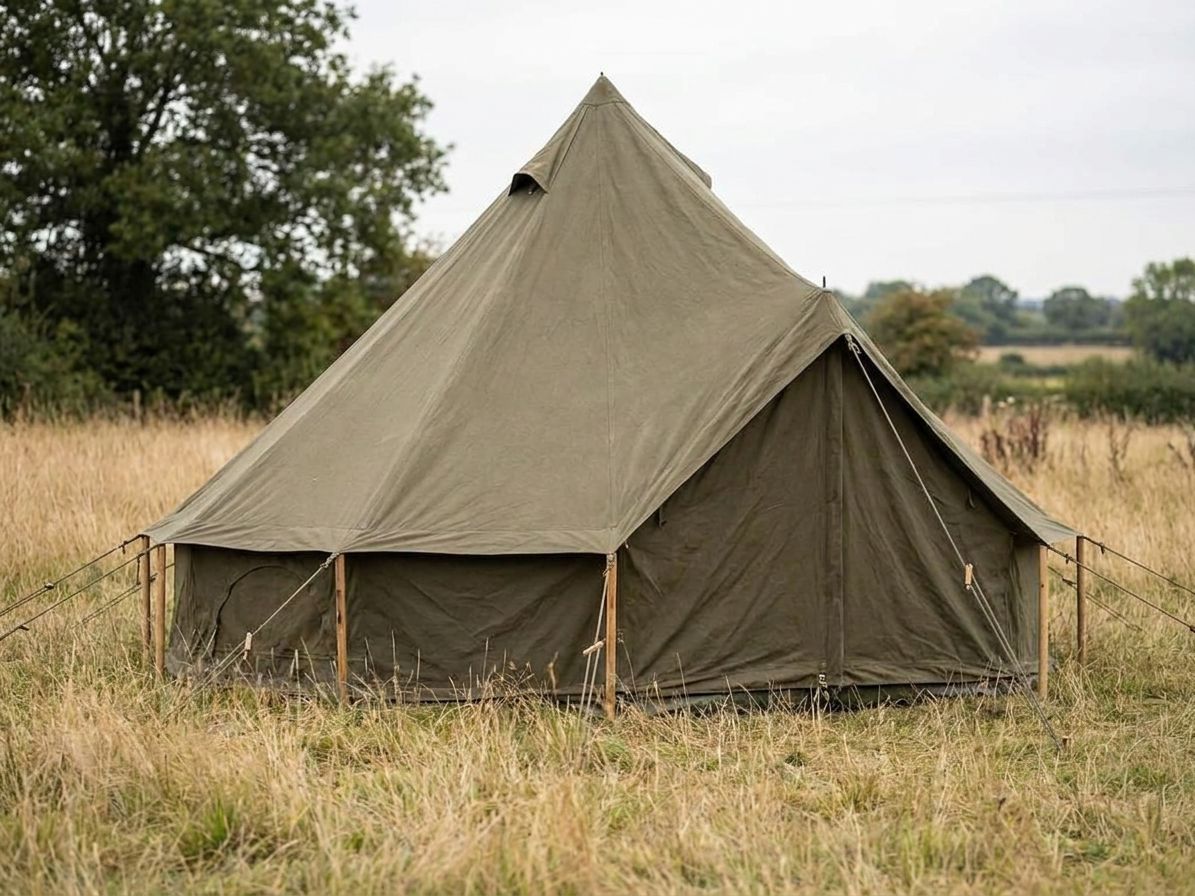 Military bell tents for glamping business setups