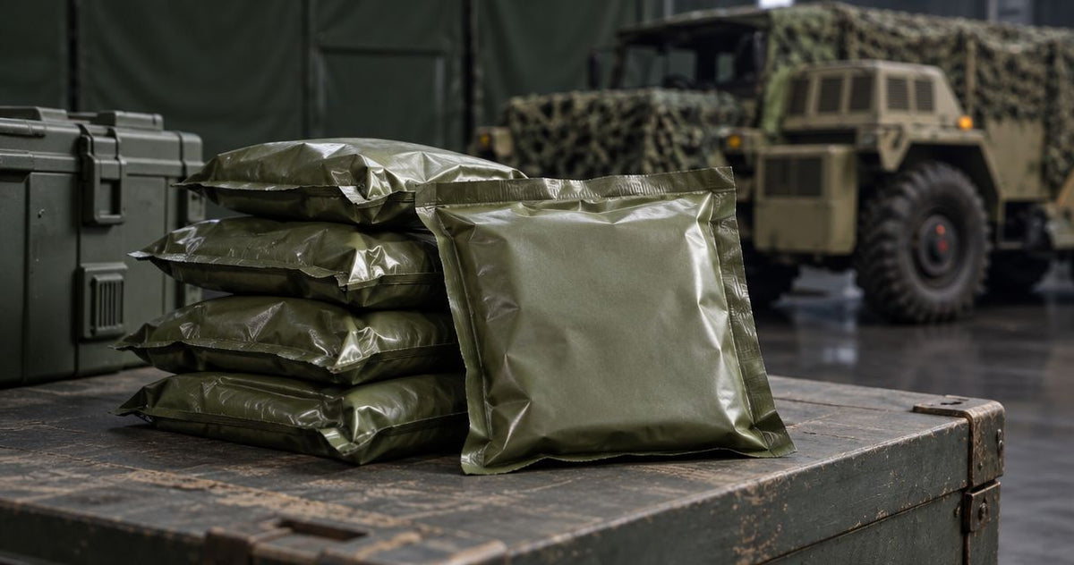 How long do British Army ration packs last in storage?