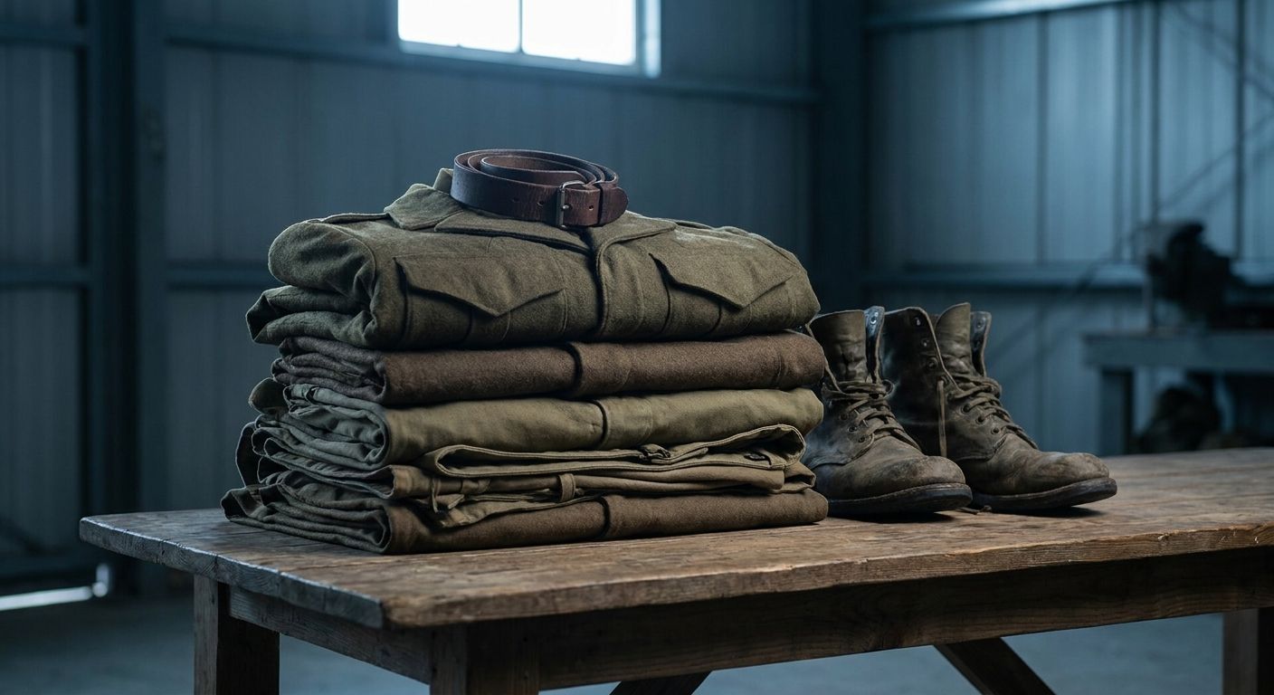 Military surplus clothing for reenactors