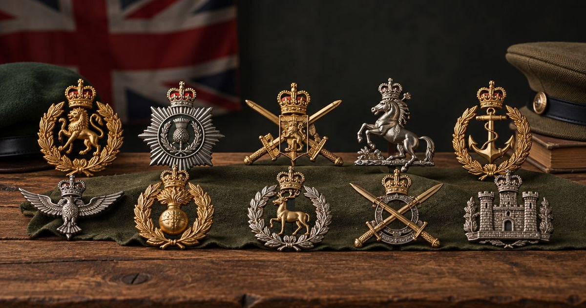 British Army cap badge chart by regiment 2026
