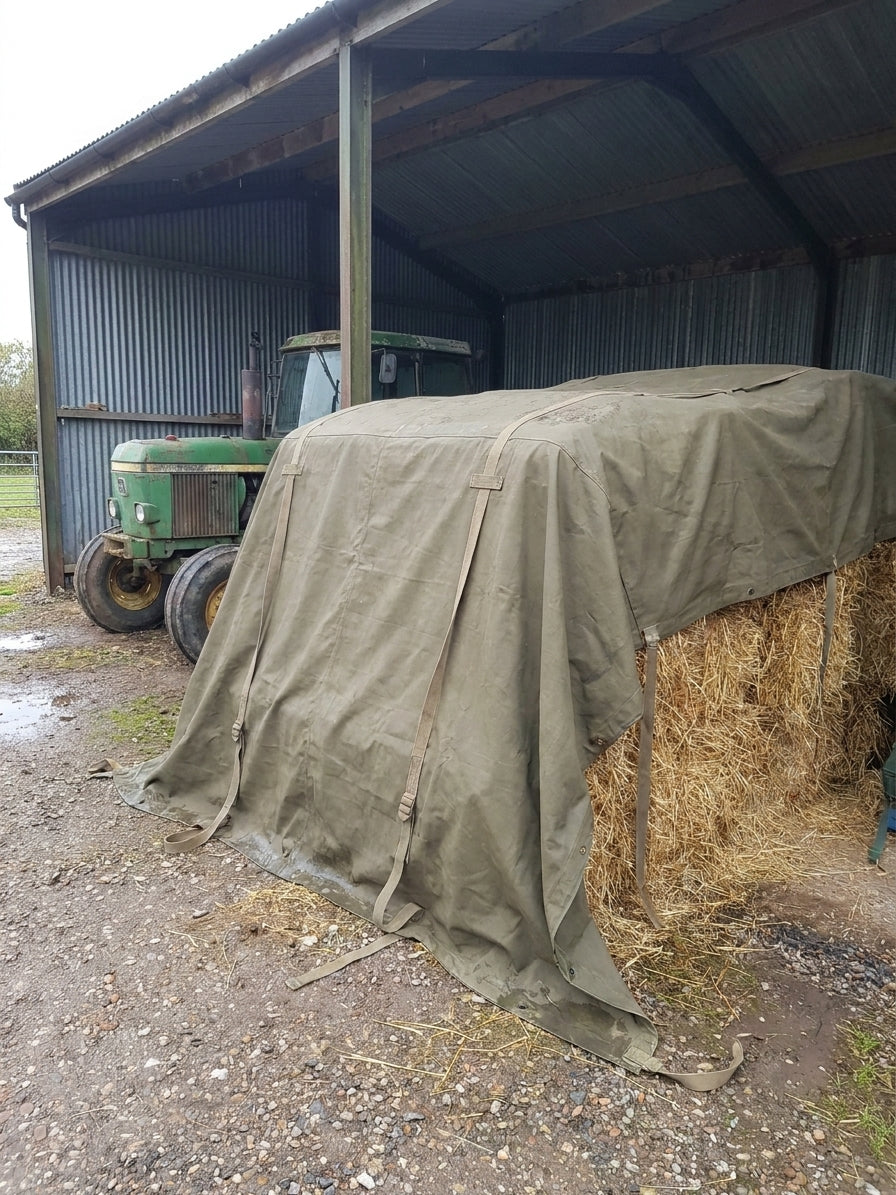 Military tarpaulins for farm and agricultural use